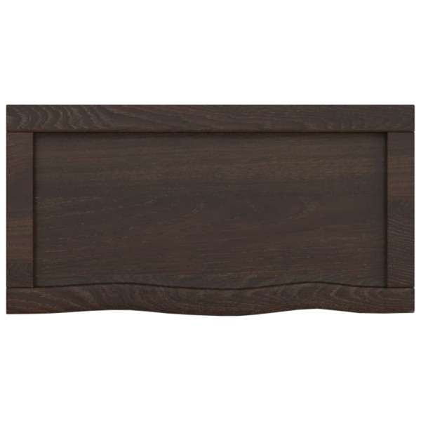 Estante pared madera roble tratada marrón oscuro 40x30x(2-4) cm Estante pared madera roble tratada marrón oscuro 40x30x(2-4) cm