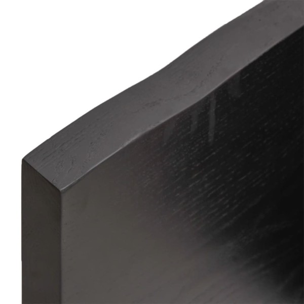 Estante pared madera roble tratada marrón oscuro 40x30x(2-4) cm Estante pared madera roble tratada marrón oscuro 40x30x(2-4) cm