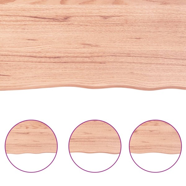 Estante de pared madera roble tratada marrón claro 100x10x4 cm Estante de pared madera roble tratada marrón claro 100x10x4 cm