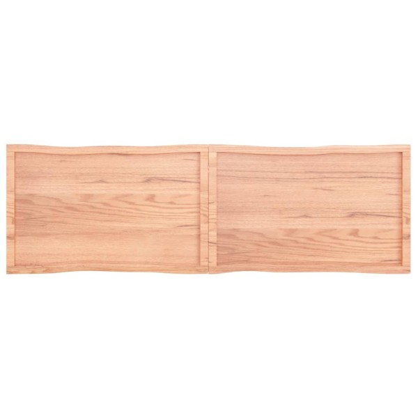 Tablero mesa madera tratada borde natural marrón 200x60x(2-4)cm Tablero mesa madera tratada borde natural marrón 200x60x(2-4)cm
