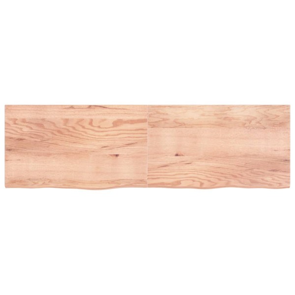 Estante pared madera roble tratada marrón claro 200x60x(2-4) cm