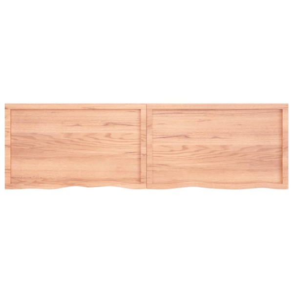 Estante pared madera roble tratada marrón claro 200x60x(2-4) cm