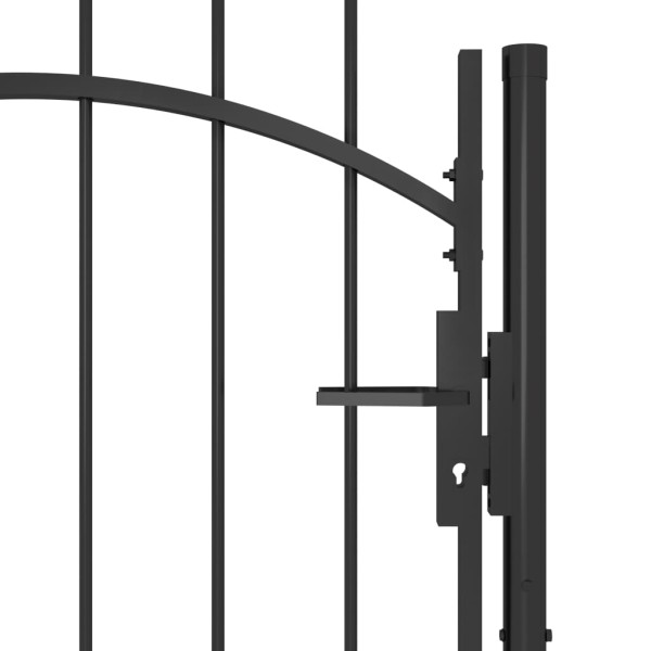 Puerta de jardín de acero negro 1x2,2 m