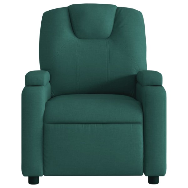 Sillón de masaje reclinable de tela verde oscuro Sillón de masaje reclinable de tela verde oscuro