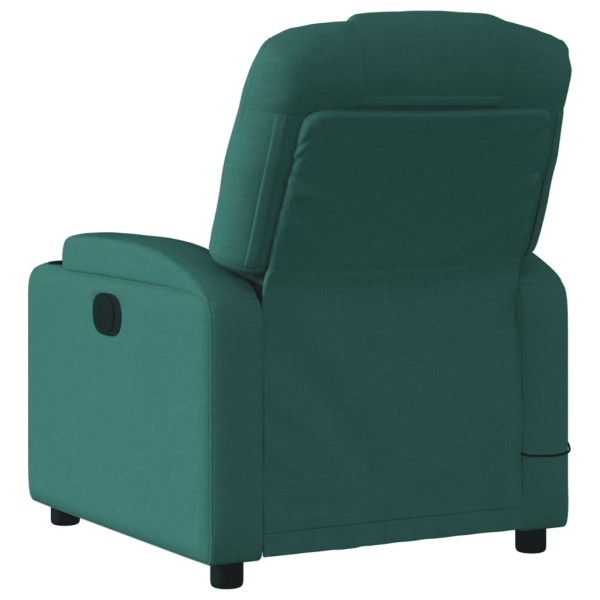 Sillón de masaje reclinable de tela verde oscuro Sillón de masaje reclinable de tela verde oscuro