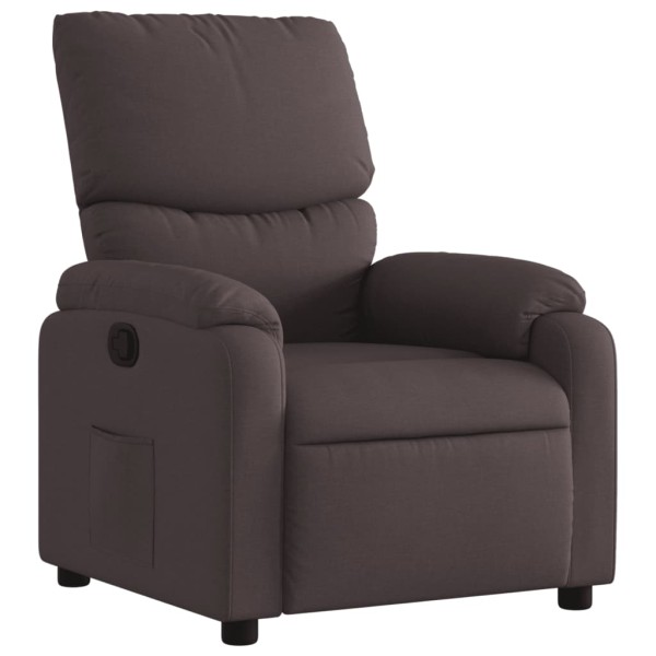 Sillón reclinable de tela marrón oscuro Sillón reclinable de tela marrón oscuro