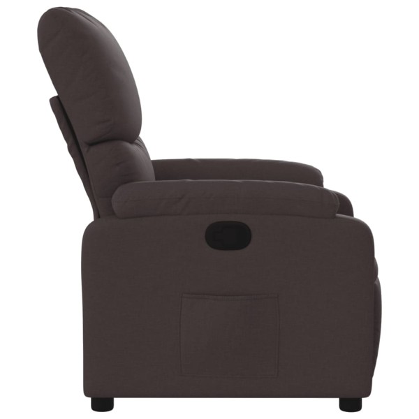 Sillón reclinable de tela marrón oscuro Sillón reclinable de tela marrón oscuro
