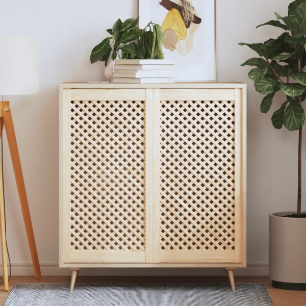 Puertas de armario entramado 2 uds madera pino 49,5x99 cm Puertas de armario entramado 2 uds madera pino 49,5x99 cm
