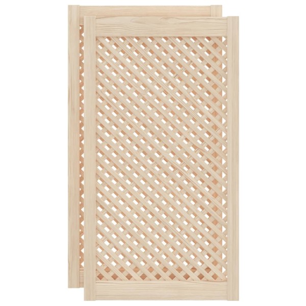 Puertas de armario entramado 2 uds madera pino 49,5x99 cm Puertas de armario entramado 2 uds madera pino 49,5x99 cm