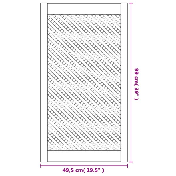 Puertas de armario entramado 2 uds madera pino 49,5x99 cm Puertas de armario entramado 2 uds madera pino 49,5x99 cm