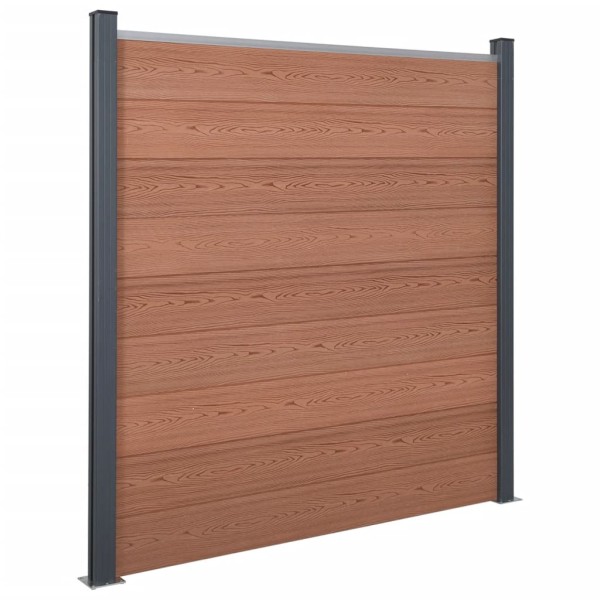 Juego de paneles de valla WPC marrón 872x186 cm Juego de paneles de valla WPC marrón 872x186 cm