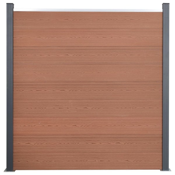 Juego de paneles de valla WPC marrón 872x186 cm Juego de paneles de valla WPC marrón 872x186 cm