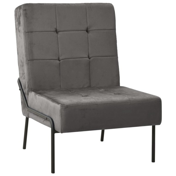 Silla de relajación de terciopelo gris oscuro 65x79x87 cm Silla de relajación de terciopelo gris oscuro 65x79x87 cm