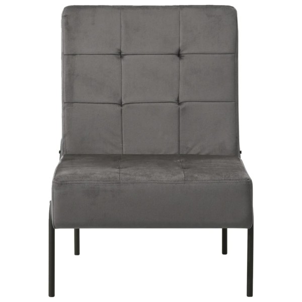 Silla de relajación de terciopelo gris oscuro 65x79x87 cm Silla de relajación de terciopelo gris oscuro 65x79x87 cm