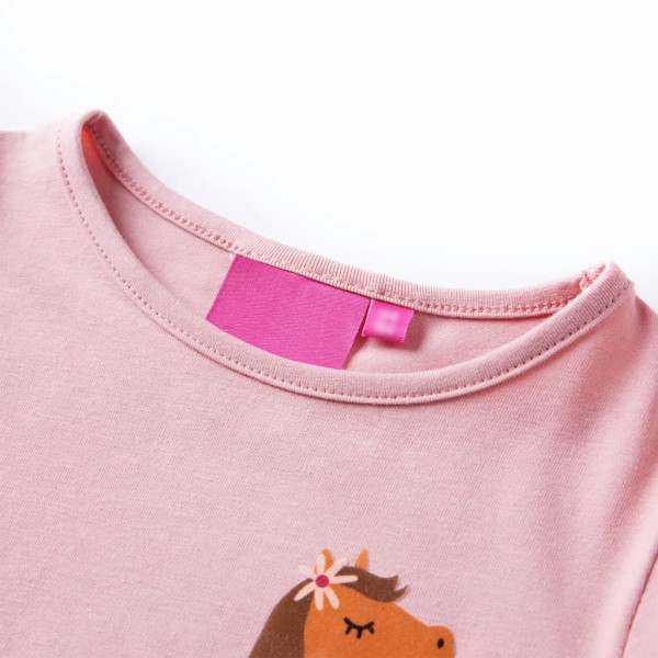 Camiseta para niños de manga larga rosa claro 140 Camiseta para niños de manga larga rosa claro 140