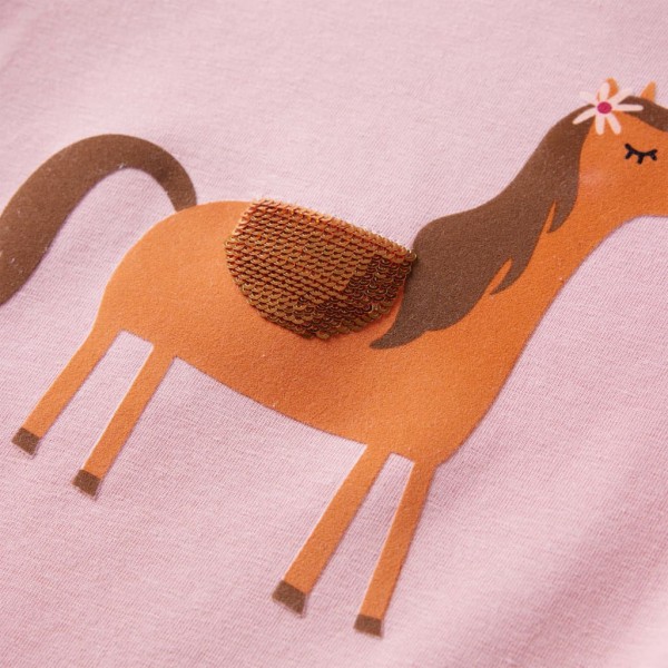 Camiseta para niños de manga larga rosa claro 140 Camiseta para niños de manga larga rosa claro 140