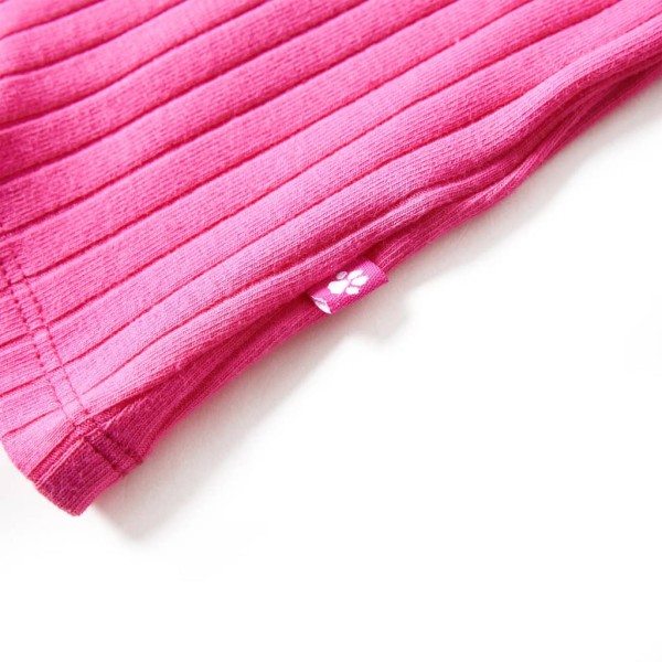 Camiseta niños manga larga de punto elástico rosa brillante 92