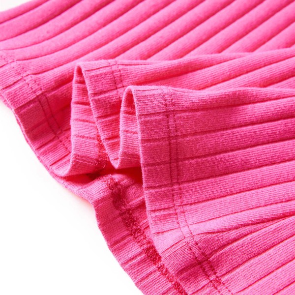 Camiseta niños manga larga de punto elástico rosa brillante 92