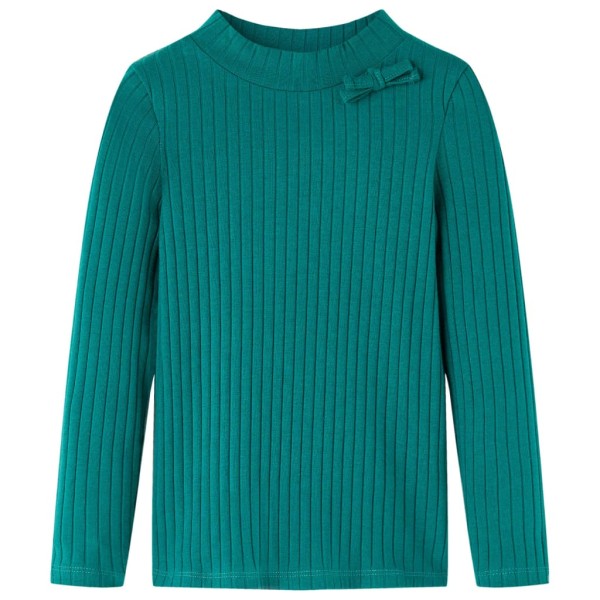 Camiseta niños manga larga de punto elástico verde oscuro 104 Camiseta niños manga larga de punto elástico verde oscuro 104