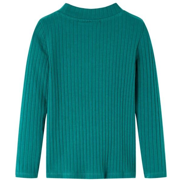 Camiseta niños manga larga de punto elástico verde oscuro 104 Camiseta niños manga larga de punto elástico verde oscuro 104