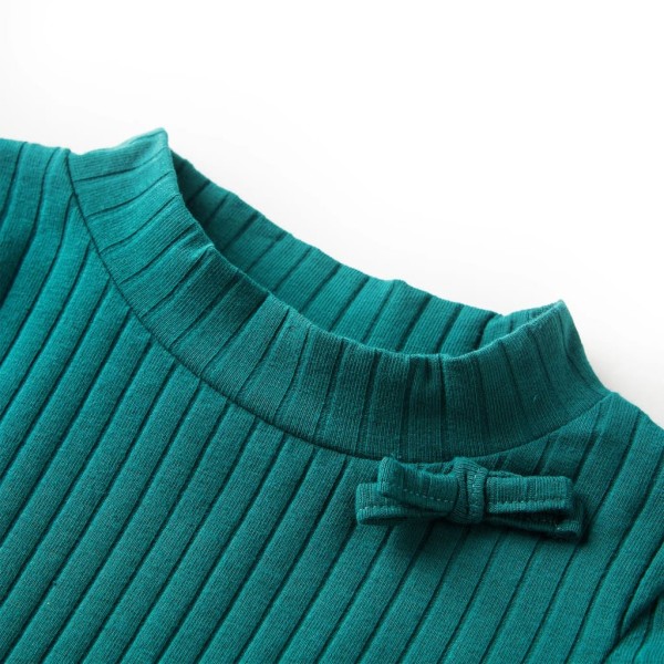 Camiseta niños manga larga de punto elástico verde oscuro 104 Camiseta niños manga larga de punto elástico verde oscuro 104