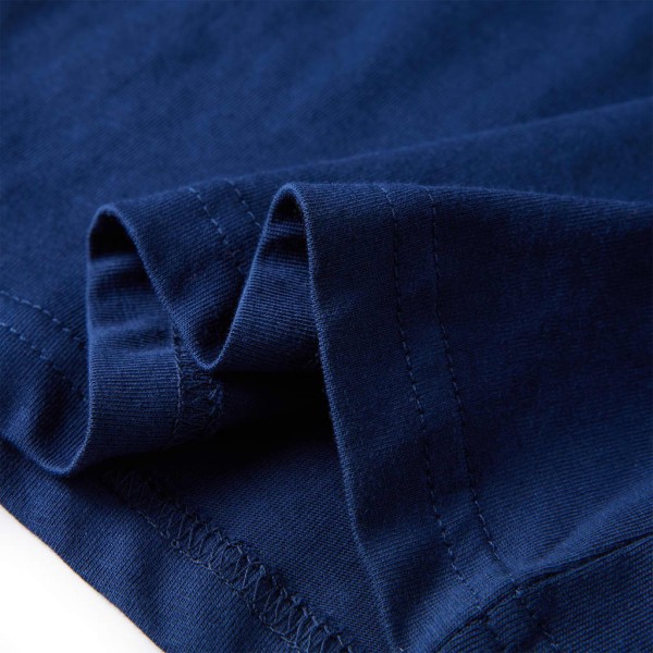 Camiseta de niños de manga larga azul marino 128