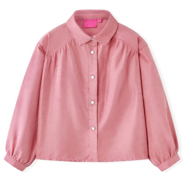 Blusa para niños con mangas de farol rosa palo 104 Blusa para niños con mangas de farol rosa palo 104