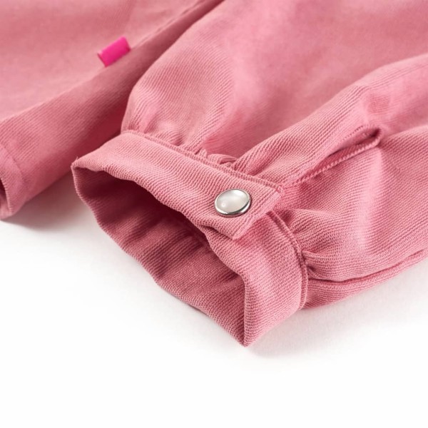 Blusa para niños con mangas de farol rosa palo 104 Blusa para niños con mangas de farol rosa palo 104