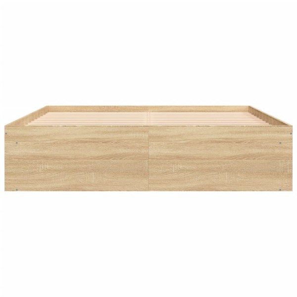 Estructura de cama roble Sonoma 140x190 cm