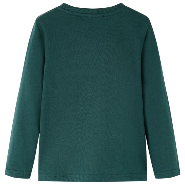 Camiseta para niños de manga larga verde oscuro 140 Camiseta para niños de manga larga verde oscuro 140