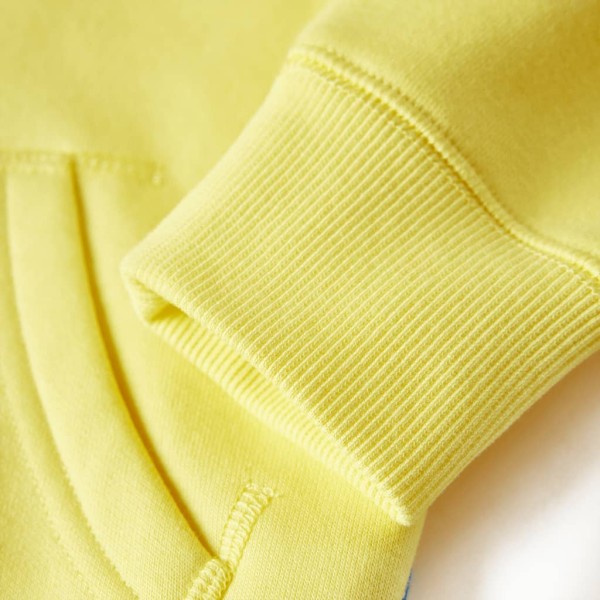 Sudadera para niños con capucha y cremallera amarillo claro 92 Sudadera para niños con capucha y cremallera amarillo claro 92