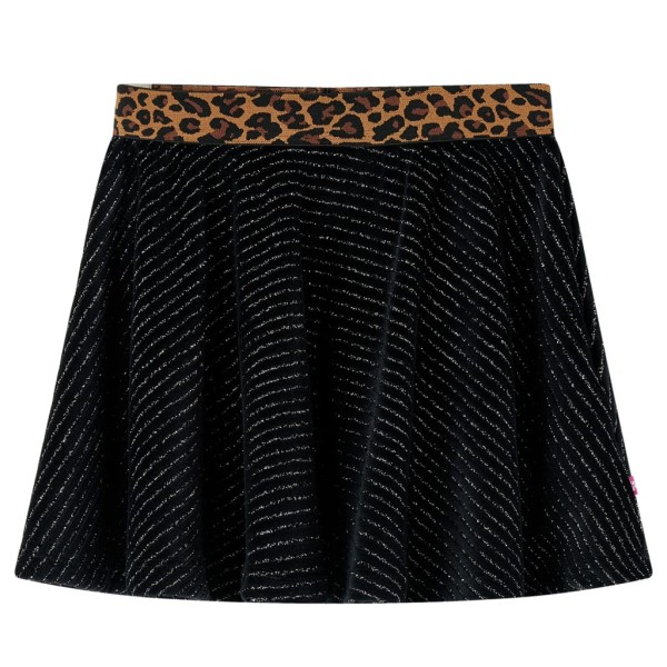 Falda para niños con cinturilla de leopardo negro 140 Falda para niños con cinturilla de leopardo negro 140