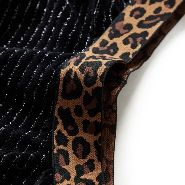 Falda para niños con cinturilla de leopardo negro 140 Falda para niños con cinturilla de leopardo negro 140