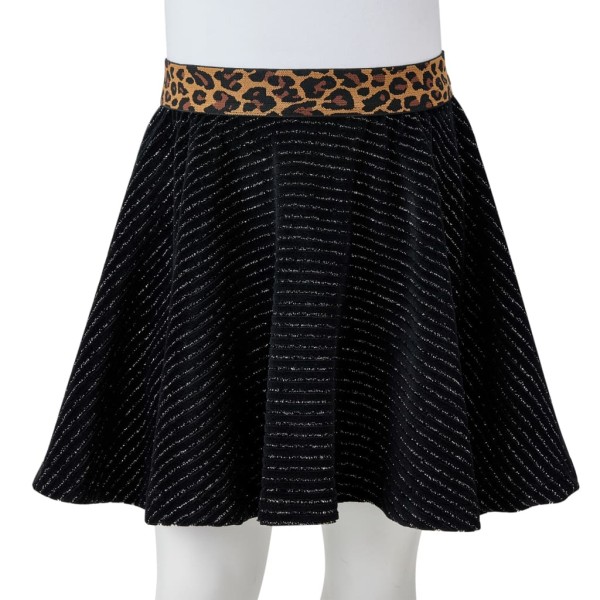 Falda para niños con cinturilla de leopardo negro 140 Falda para niños con cinturilla de leopardo negro 140