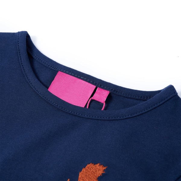 Camiseta de niños de manga larga azul marino 116 Camiseta de niños de manga larga azul marino 116