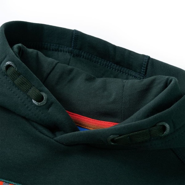 Sudadera con capucha para niños verde oscuro 116 Sudadera con capucha para niños verde oscuro 116