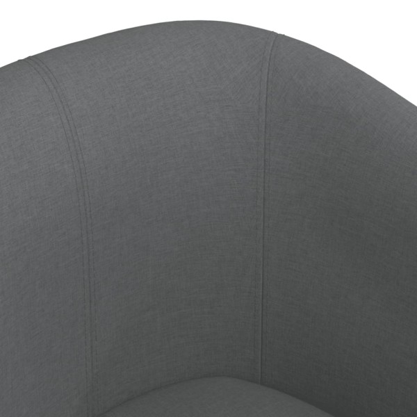Sillón con taburete tela gris oscuro Sillón con taburete tela gris oscuro