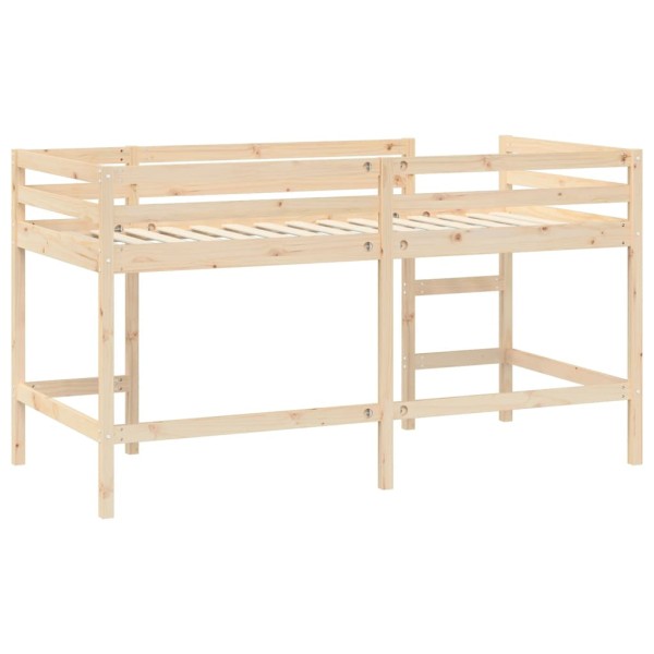 Cama alta de niños con escalera madera maciza pino 90x190 cm Cama alta de niños con escalera madera maciza pino 90x190 cm