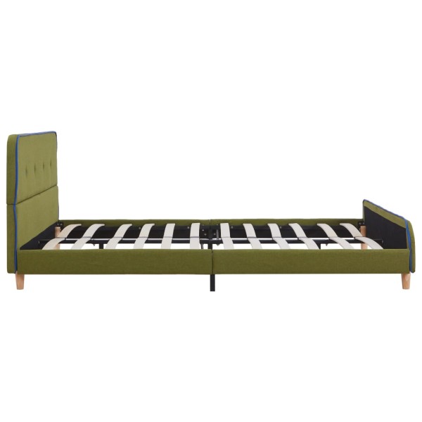 Estructura de cama de tela verde 140x200 cm Estructura de cama de tela verde 140x200 cm