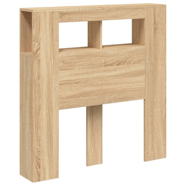 Cabecero LED madera ingeniería roble Sonoma 100x18,5x103,5 cm Cabecero LED madera ingeniería roble Sonoma 100x18,5x103,5 cm