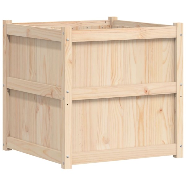 Jardinera de madera maciza de pino 70x70x70 cm Jardinera de madera maciza de pino 70x70x70 cm