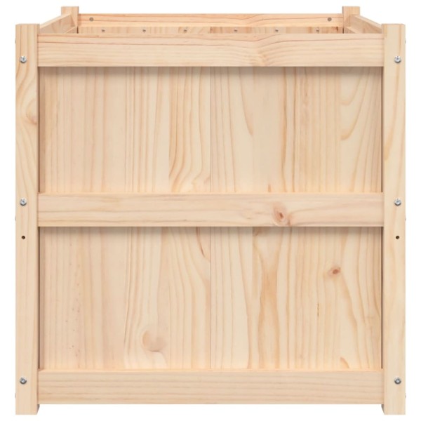 Jardinera de madera maciza de pino 70x70x70 cm Jardinera de madera maciza de pino 70x70x70 cm