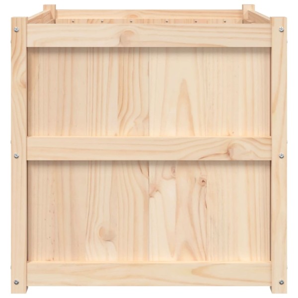 Jardinera de madera maciza de pino 70x70x70 cm Jardinera de madera maciza de pino 70x70x70 cm