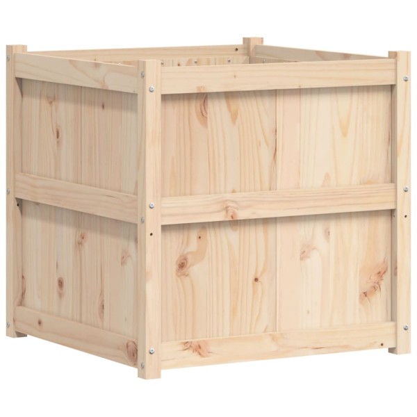 Jardinera de madera maciza de pino 70x70x70 cm Jardinera de madera maciza de pino 70x70x70 cm