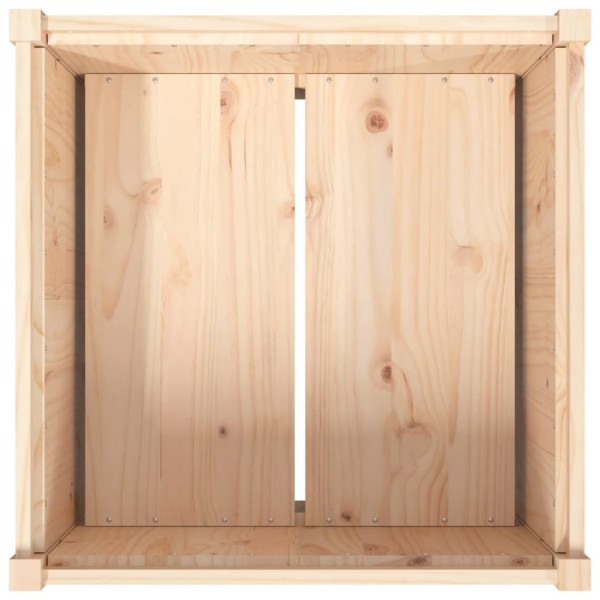 Jardinera de madera maciza de pino 70x70x70 cm Jardinera de madera maciza de pino 70x70x70 cm