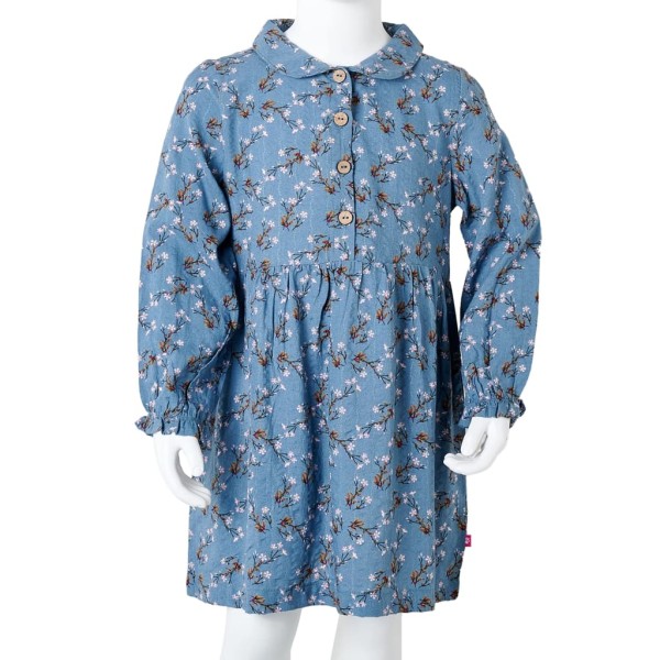 Vestido para niños de manga larga azul petróleo 140 Vestido para niños de manga larga azul petróleo 140