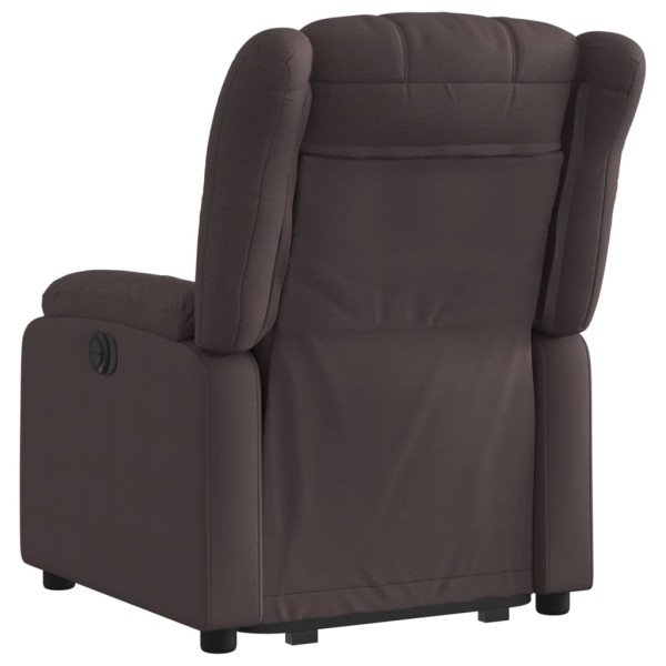 Sillón reclinable elevable tela marrón oscuro Sillón reclinable elevable tela marrón oscuro