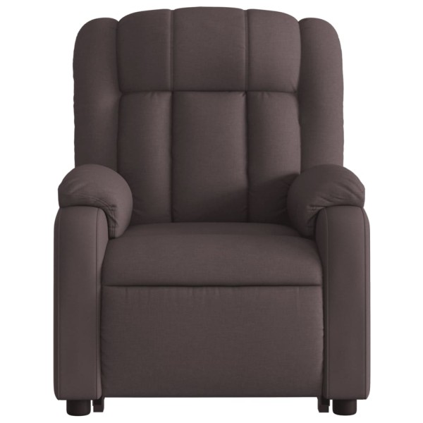 Sillón reclinable elevable tela marrón oscuro Sillón reclinable elevable tela marrón oscuro