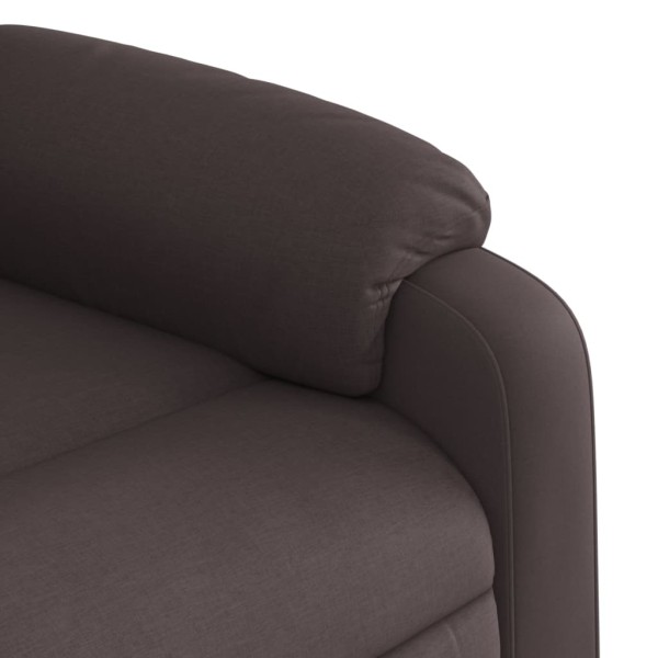 Sillón reclinable elevable tela marrón oscuro Sillón reclinable elevable tela marrón oscuro