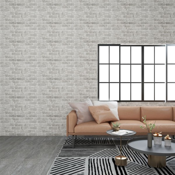 Paneles de pared 3D diseño de ladrillo gris claro 11 piezas EPS Paneles de pared 3D diseño de ladrillo gris claro 11 piezas EPS